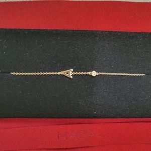 Magal 14K Gold Initial Bracelet